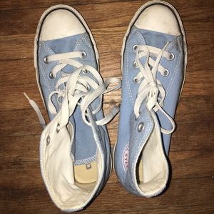 light blue high top converse